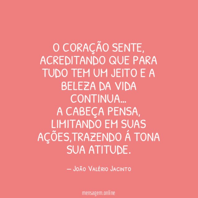 O coração sente