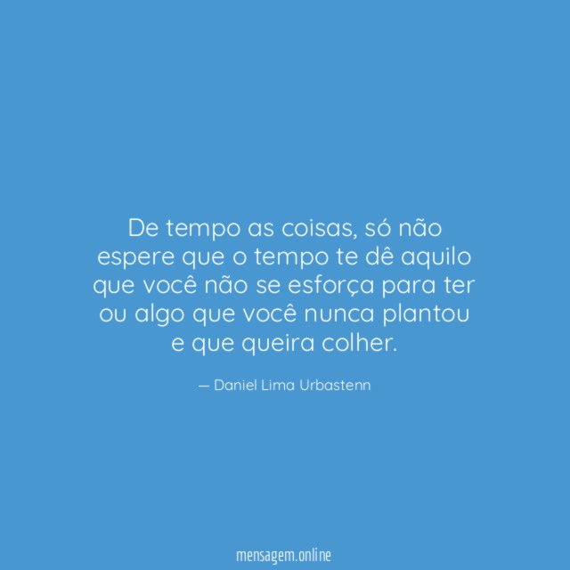 De tempo as coisas