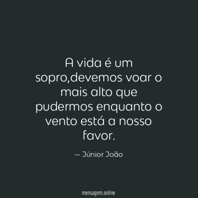 A vida é um sopro