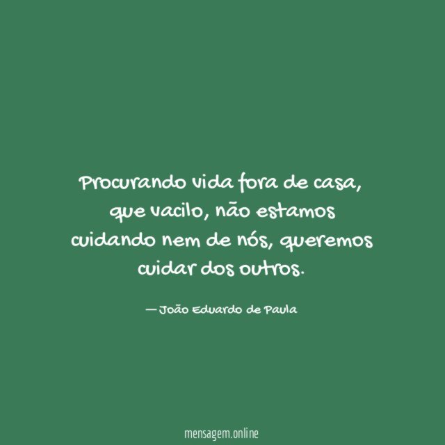Procurando vida fora de casa