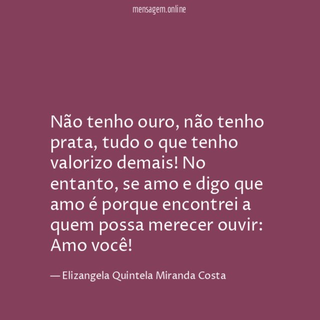 Não tenho ouro