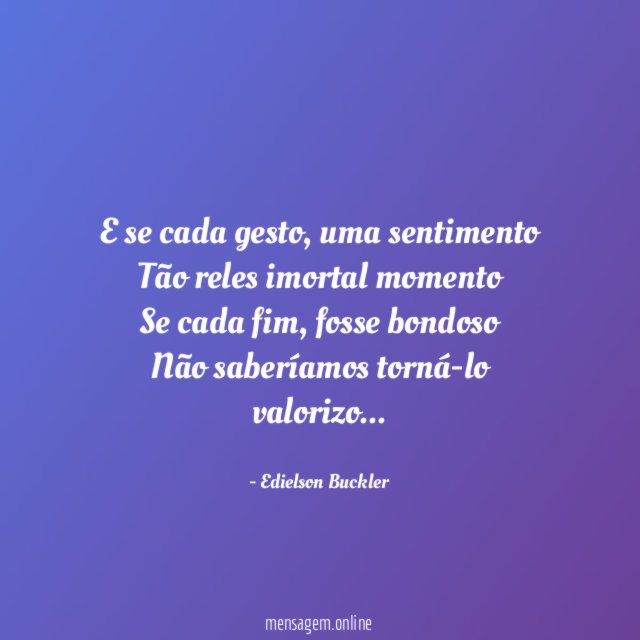 E se cada gesto