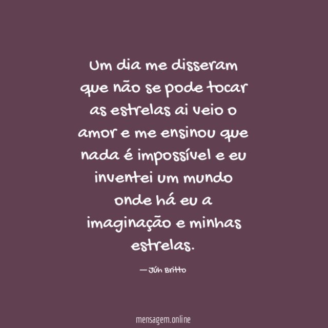 Um dia me disseram que não se pode