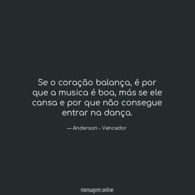 Se o coração balança