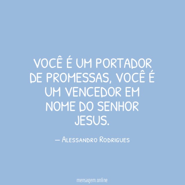 Você é um portador de promessas