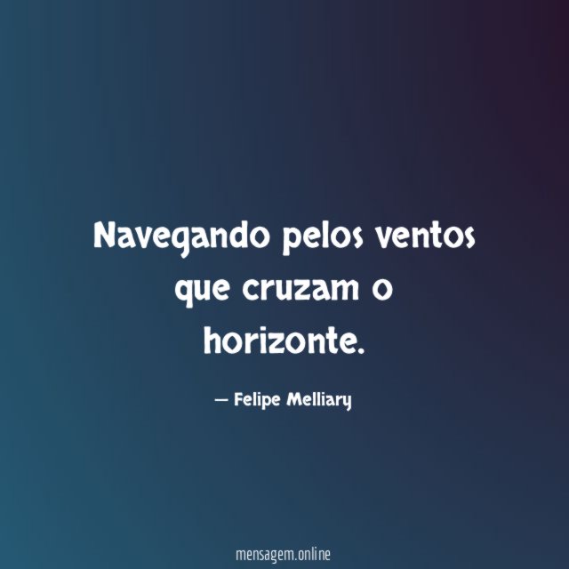 Navegando pelos ventos que cruzam o horizonte