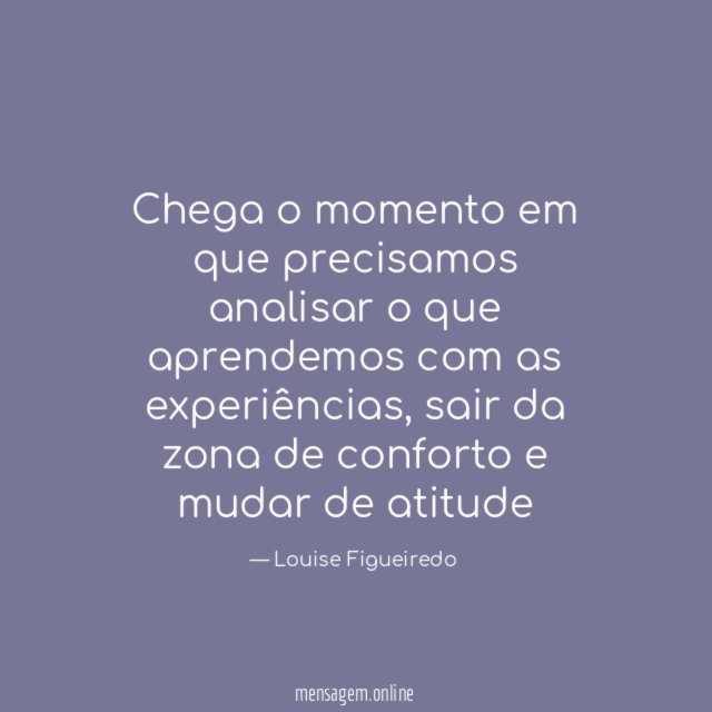 Chega o momento em que precisamos analisar