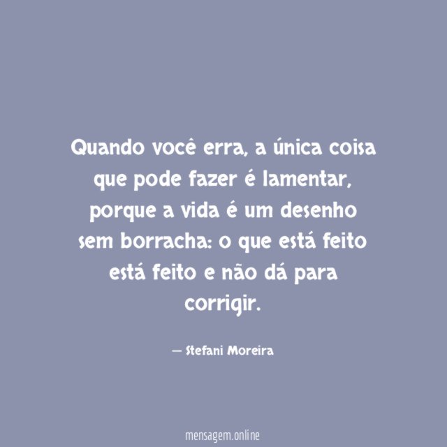 Quando você erra