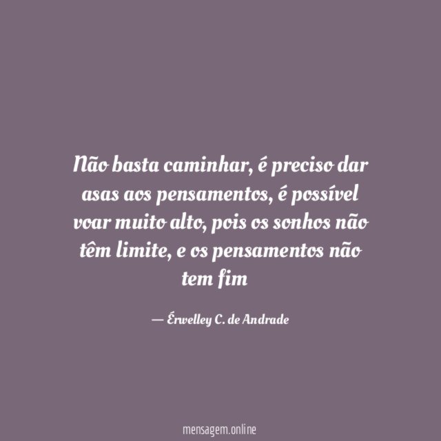 Não basta caminhar
