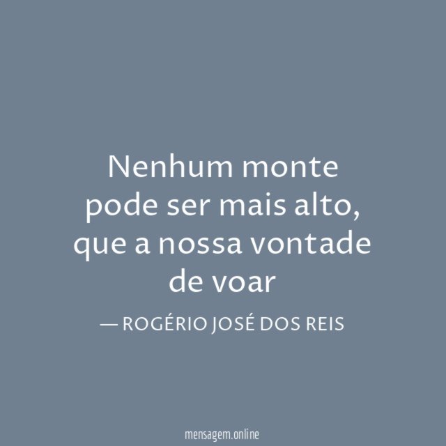 Nenhum monte pode ser mais alto