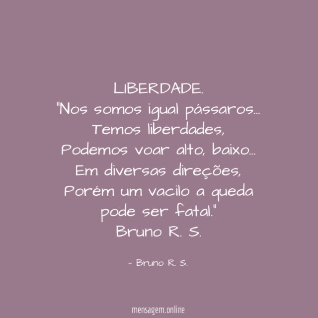 LIBERDADE.
