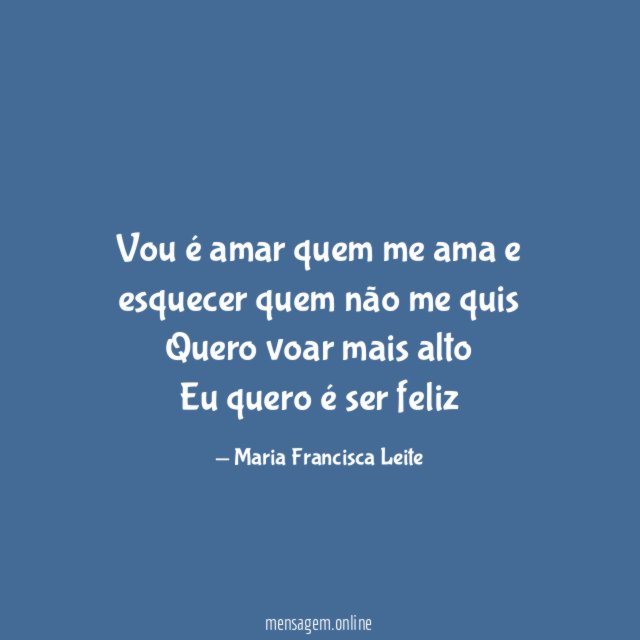 Vou é amar quem me ama e esquecer