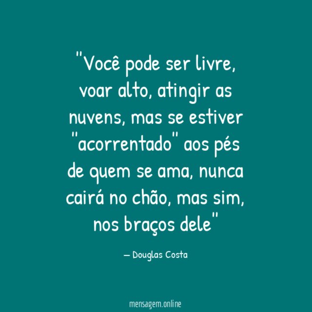 'Você pode ser livre