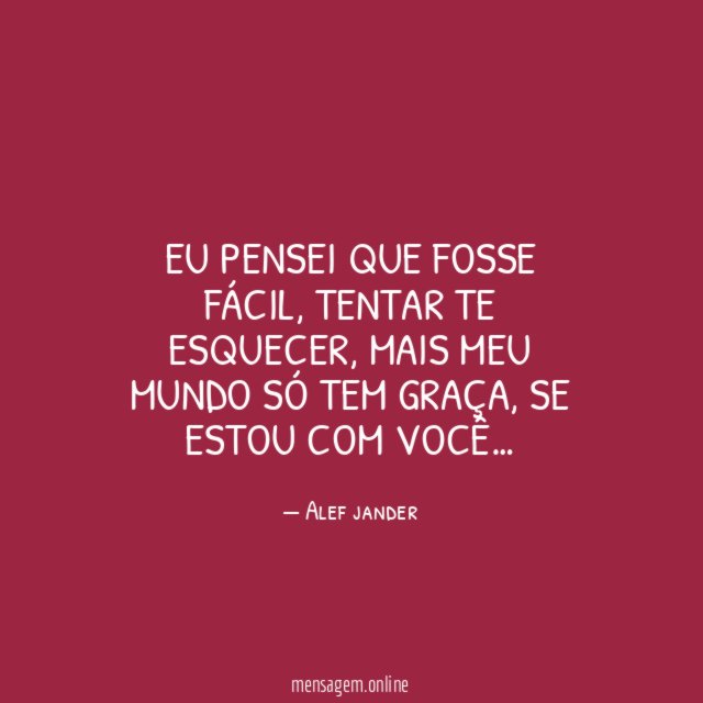 Eu pensei que fosse fácil