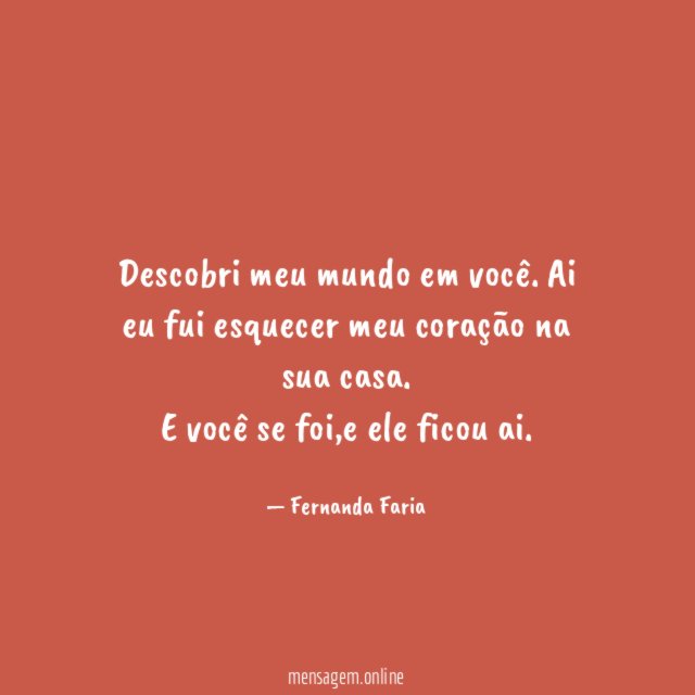 Descobri meu mundo em você
