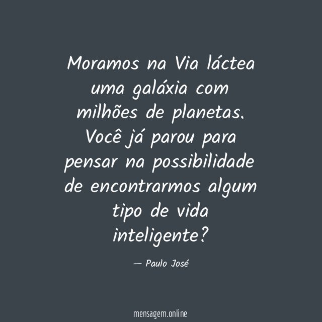 Moramos na Via láctea uma galáxia com milhões