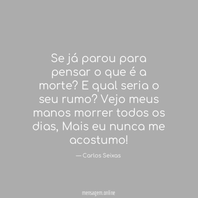 Se já parou para pensar o que é a morte