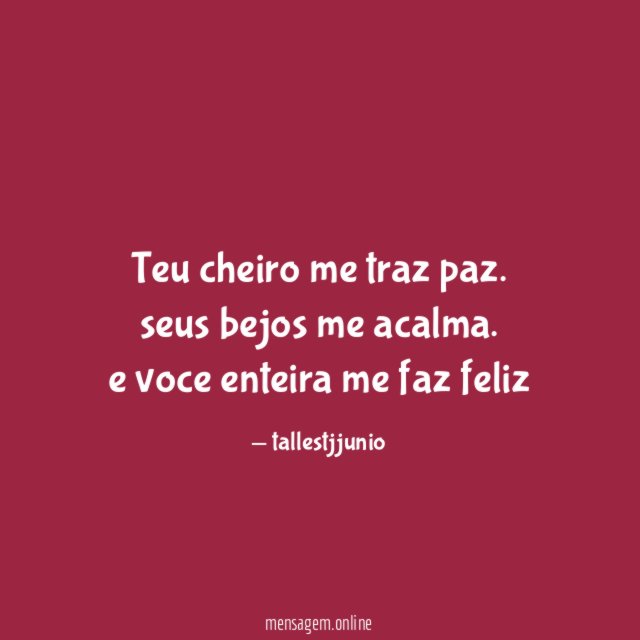 teu cheiro me traz paz