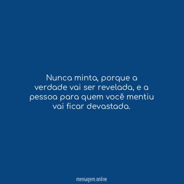 Nunca minta