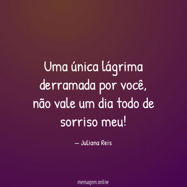 Uma única lágrima derramada por você