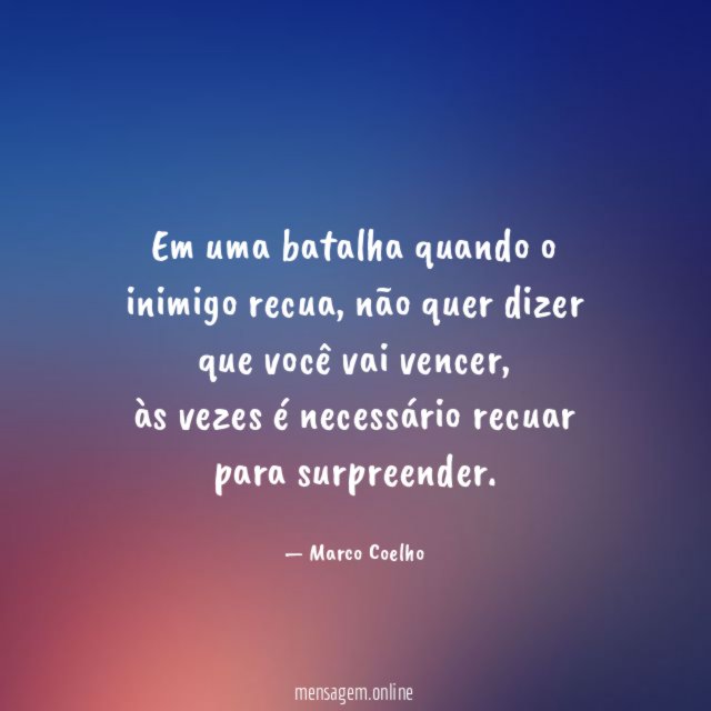 Em uma batalha quando o inimigo recua