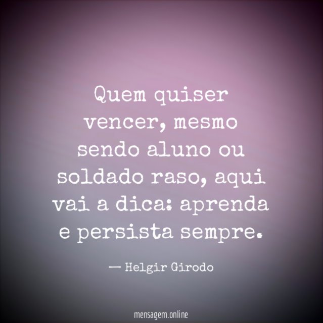 Quem quiser vencer