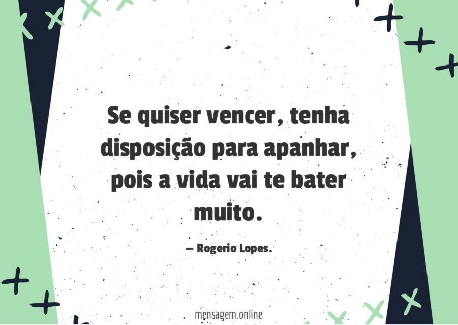 Se quiser vencer