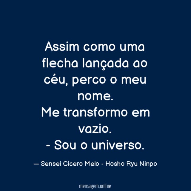 Assim como uma flecha lançada ao céu