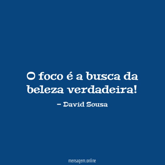 O foco é a busca da beleza verdadeira