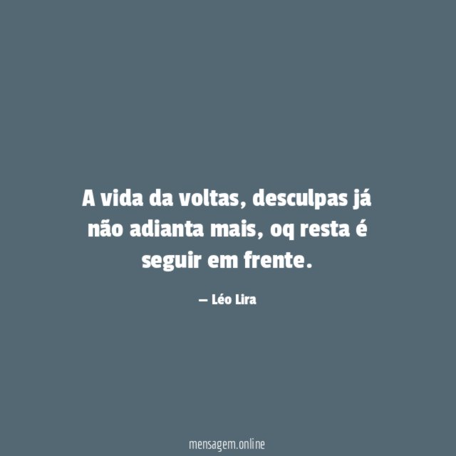A vida da voltas