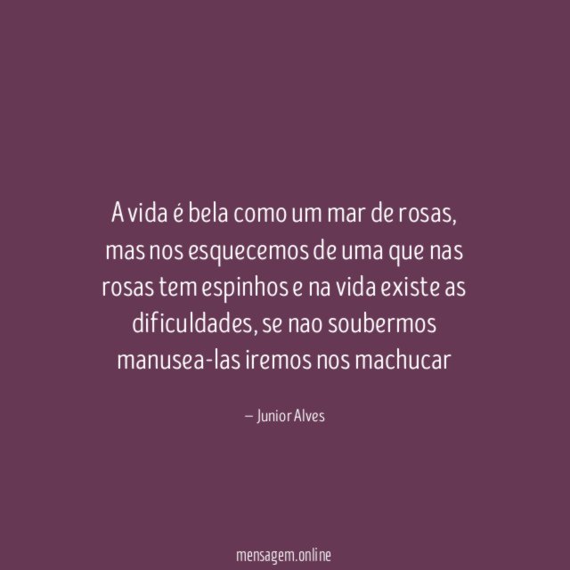 A vida é bela como um mar de rosas