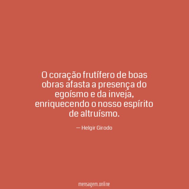 O coração frutífero de boas obras afasta a