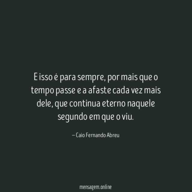 E isso é para sempre