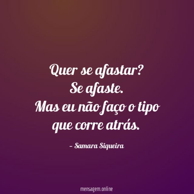 Quer se afastar
