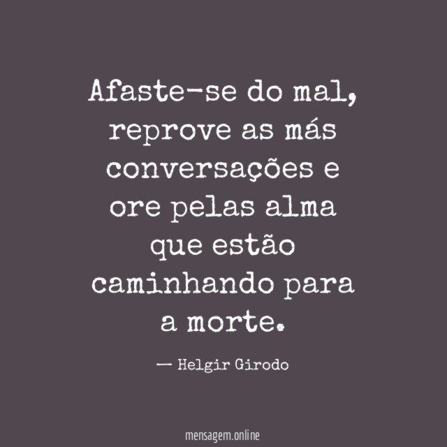 Afaste-se do mal