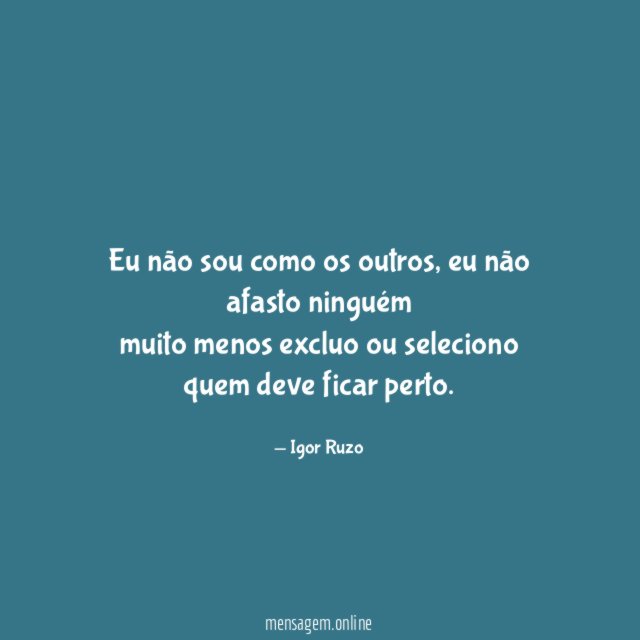 Eu não sou como os outros