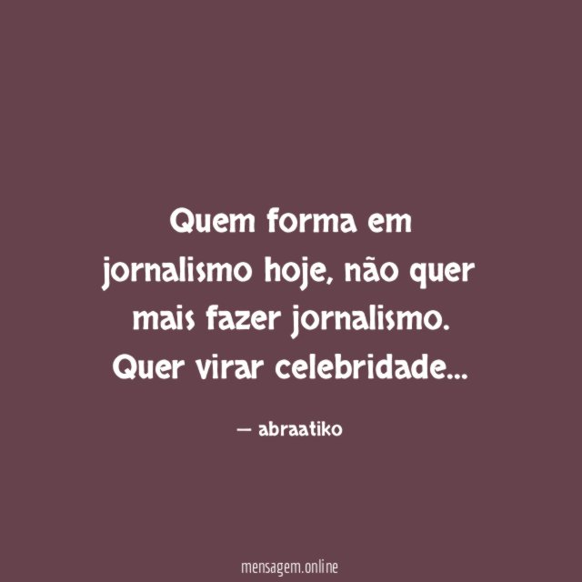 Quem forma em jornalismo hoje