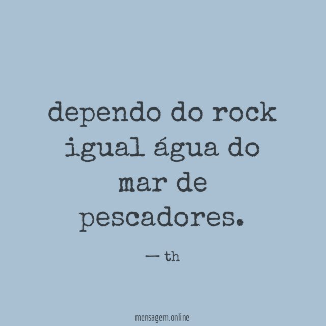 dependo do rock igual água do mar de pescadores