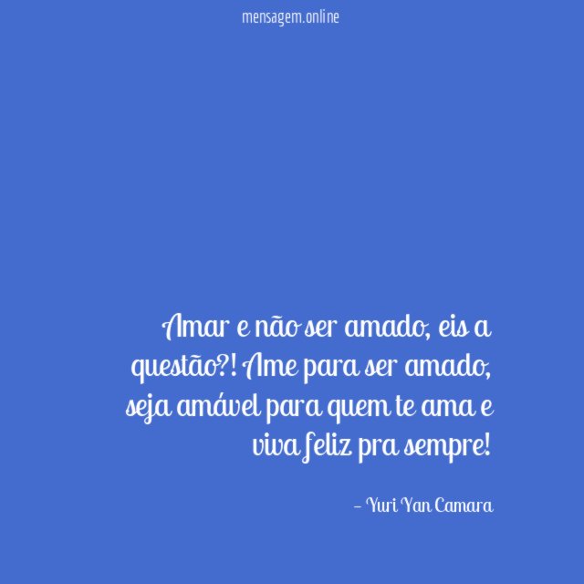 Amar e não ser amado