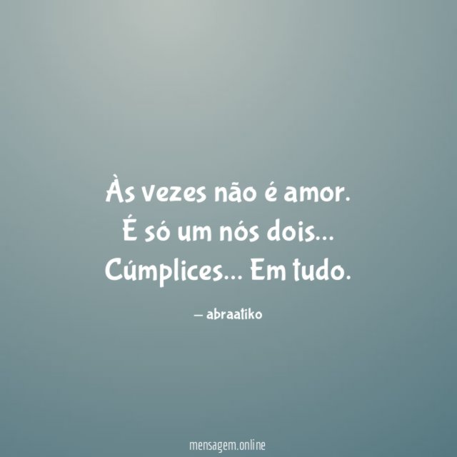 Às vezes não é amor