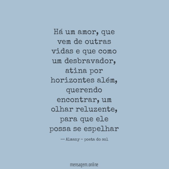 Há um amor