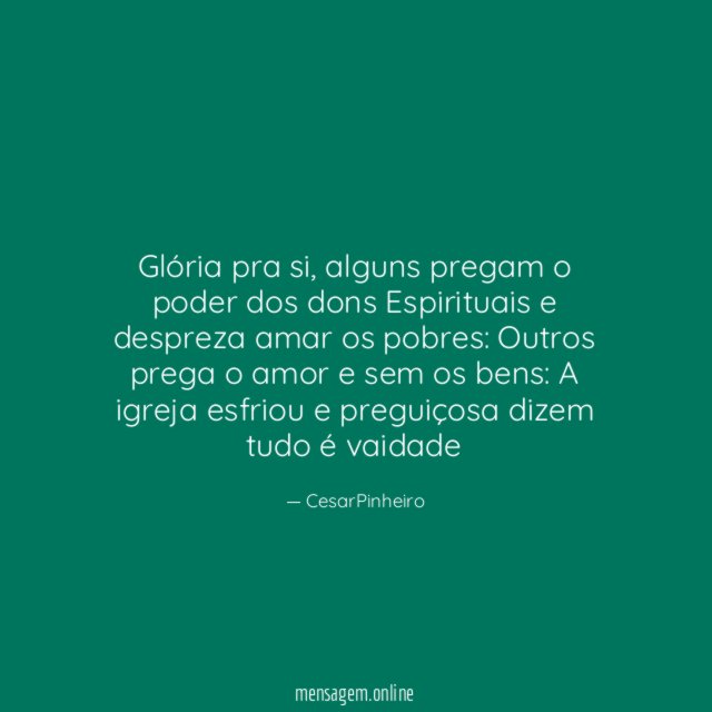 Glória pra si