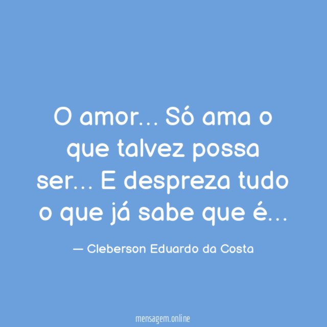 O amor