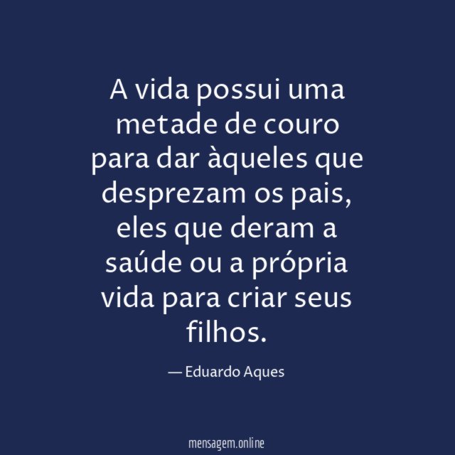 A vida possui uma metade de couro para