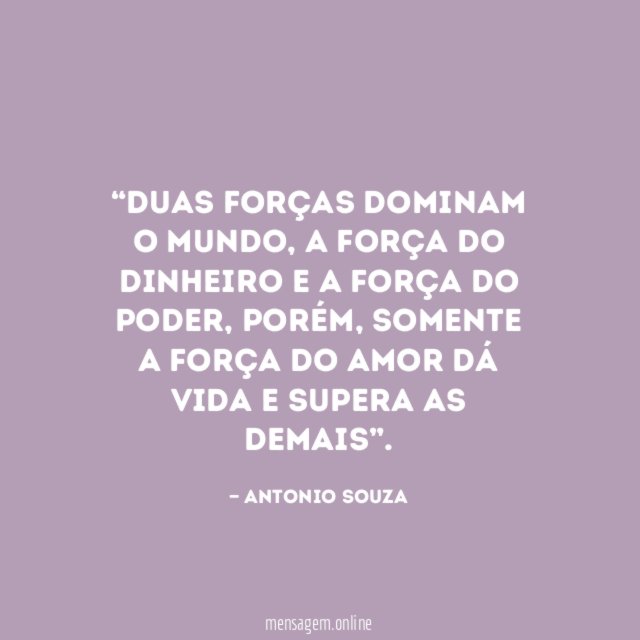 Duas forças dominam o mundo