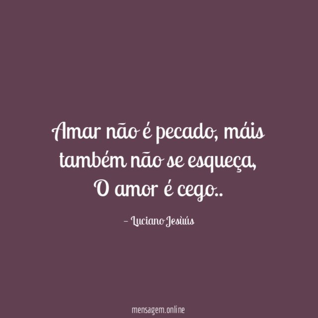 Amar não é pecado