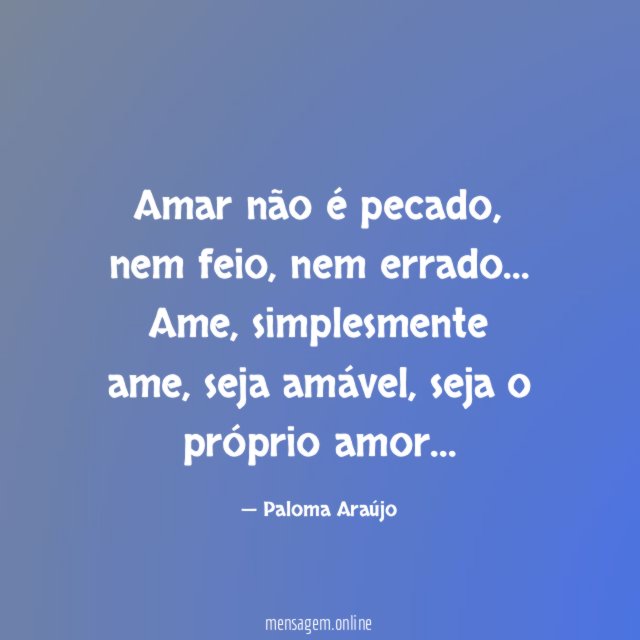 Amar não é pecado