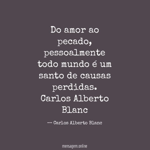 Do amor ao pecado