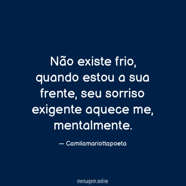 Não existe frio