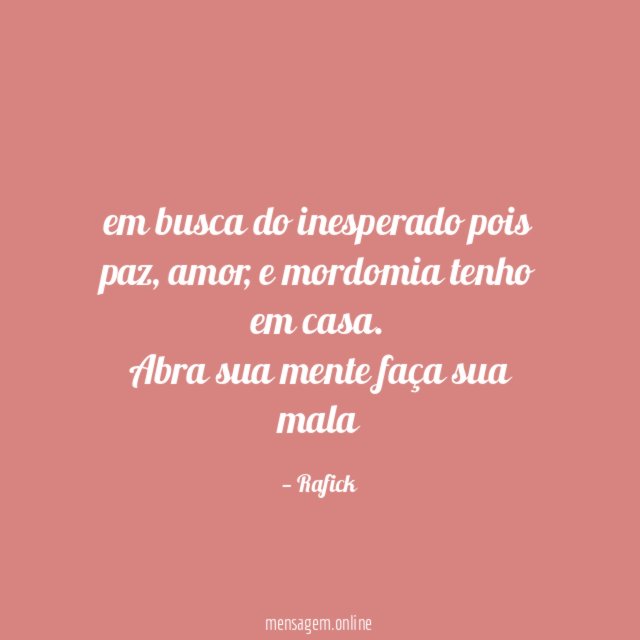 em busca do inesperado pois paz
